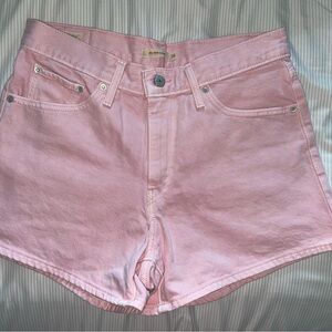 Levi's Pink Jean Shorts High-Waisted Denim